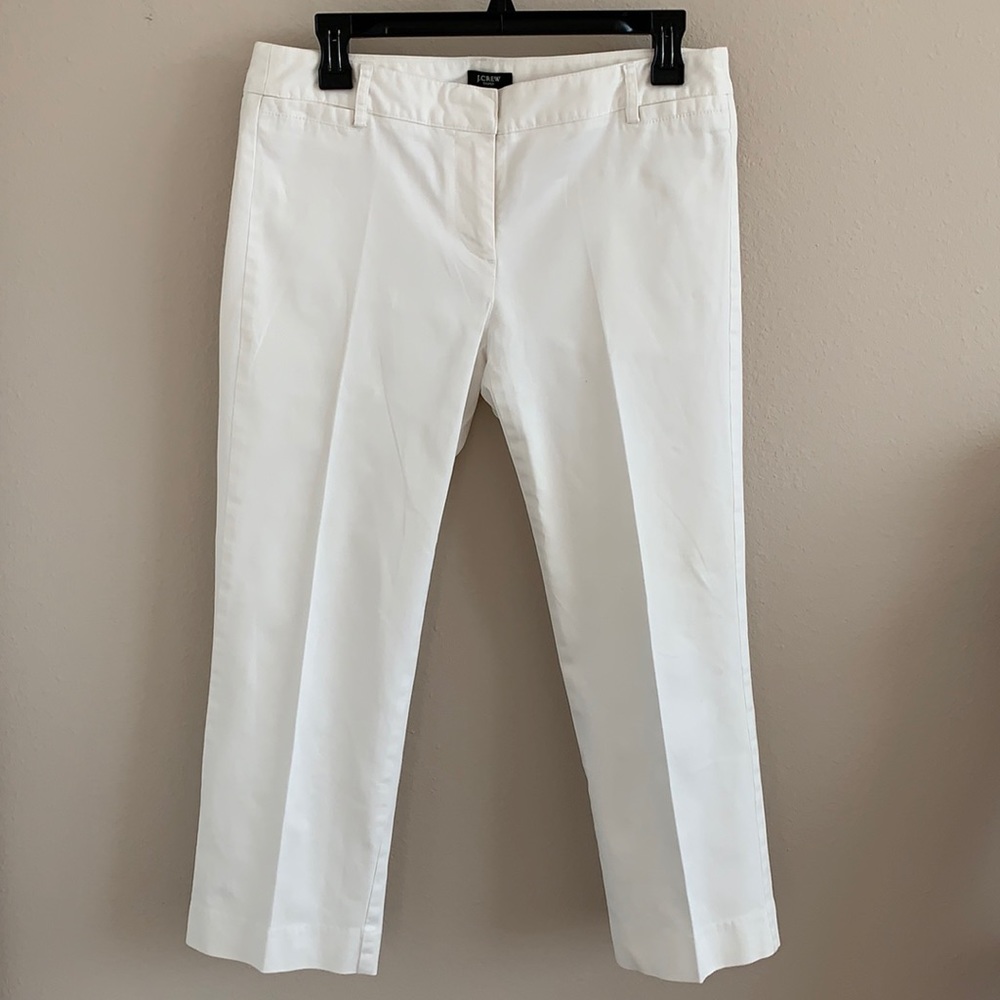 J. Crew STRETCH WHITE CAPRIS SZ.6 Petite